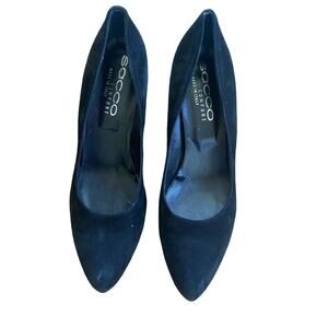 Sacco Comfort Black Suede Shoes Size 38.5